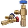 Rosfix Filling Valve for Refrigeration Systems for R22 Refrigerant Lower Side R22, Blue
