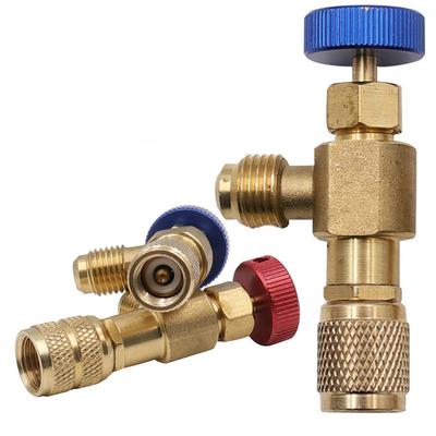 Rosfix Filling Valve for Refrigeration Systems for R22 Refrigerant Lower Side R22, Blue