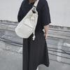 1 Pcs Korean Version Versatile Fashion Simple Solid Color Canvas Drawstring Chain Bucket Travel Women's Shoulder Crossbody Bags