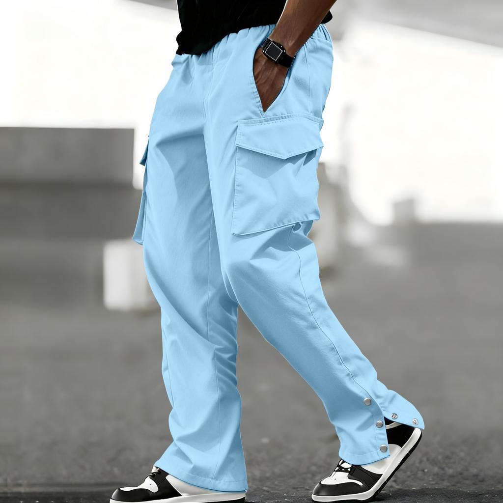 Men's American, Flip,top Pocket Side,drawstring Waist Workwear Trousers