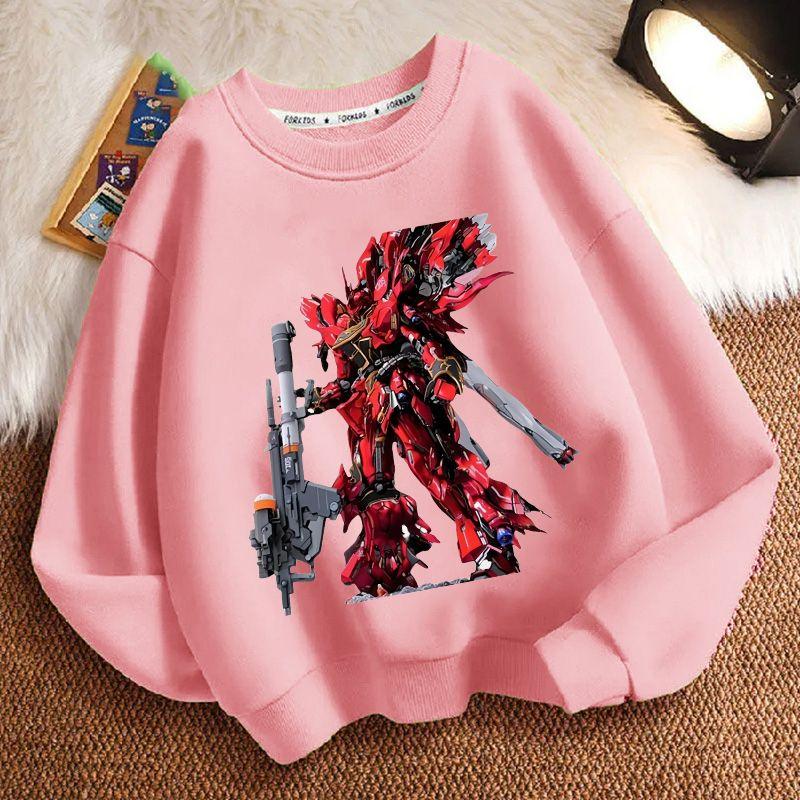 Children's Fashion Hoodies for Autumn and Winter, Round-neck Long-sleeved Jackets for Boys and Girls