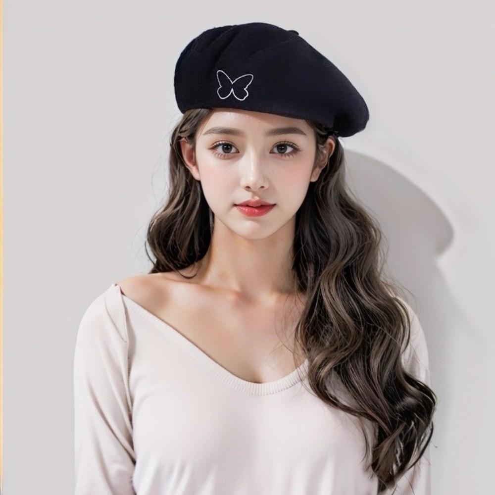 Retro Plain Cap Warm Felt Berets Fashion Winter Wool Berets Hat Lady