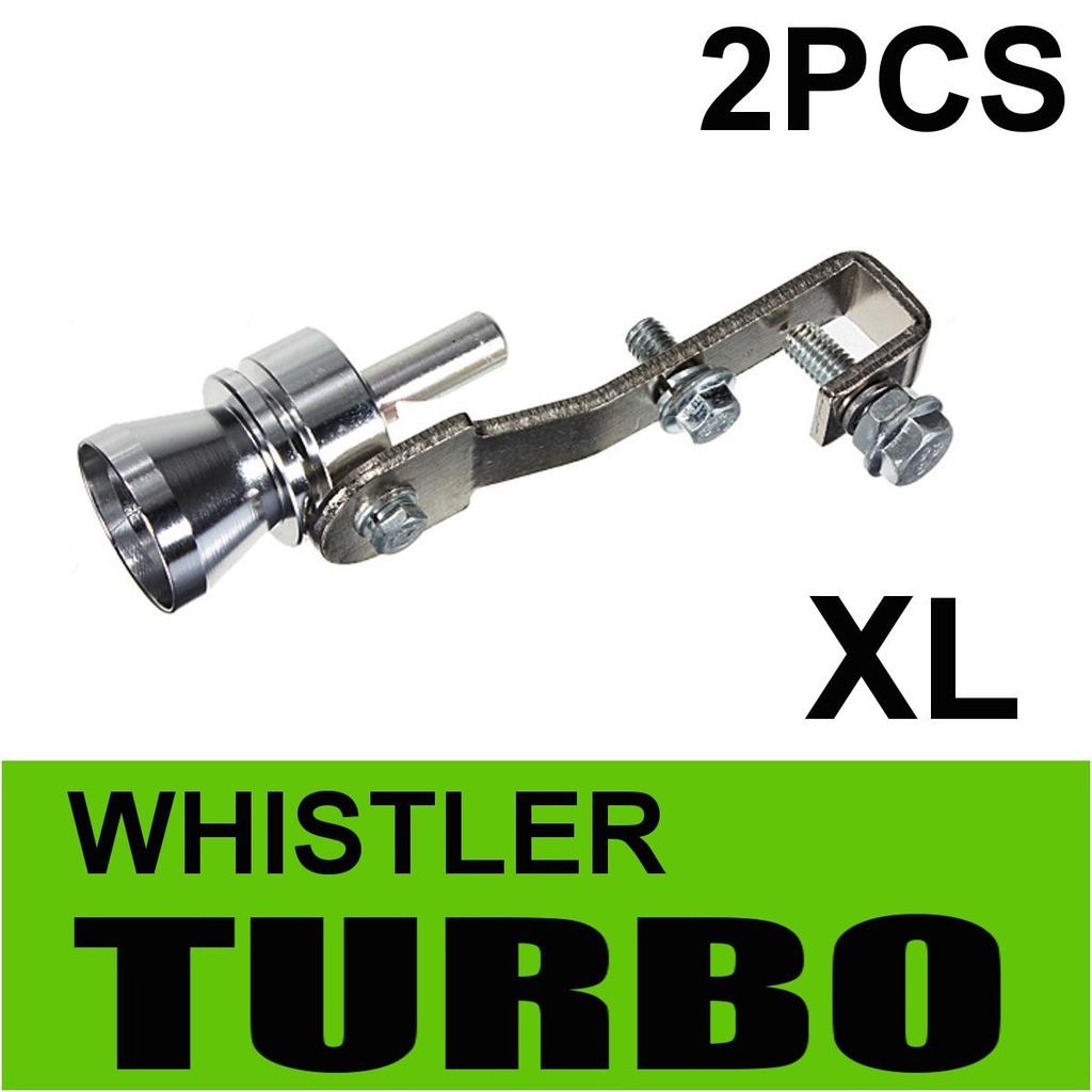 2Pcs Universal Car Fake Turbo Sound Simulator Whistler Muffler Exhaust
