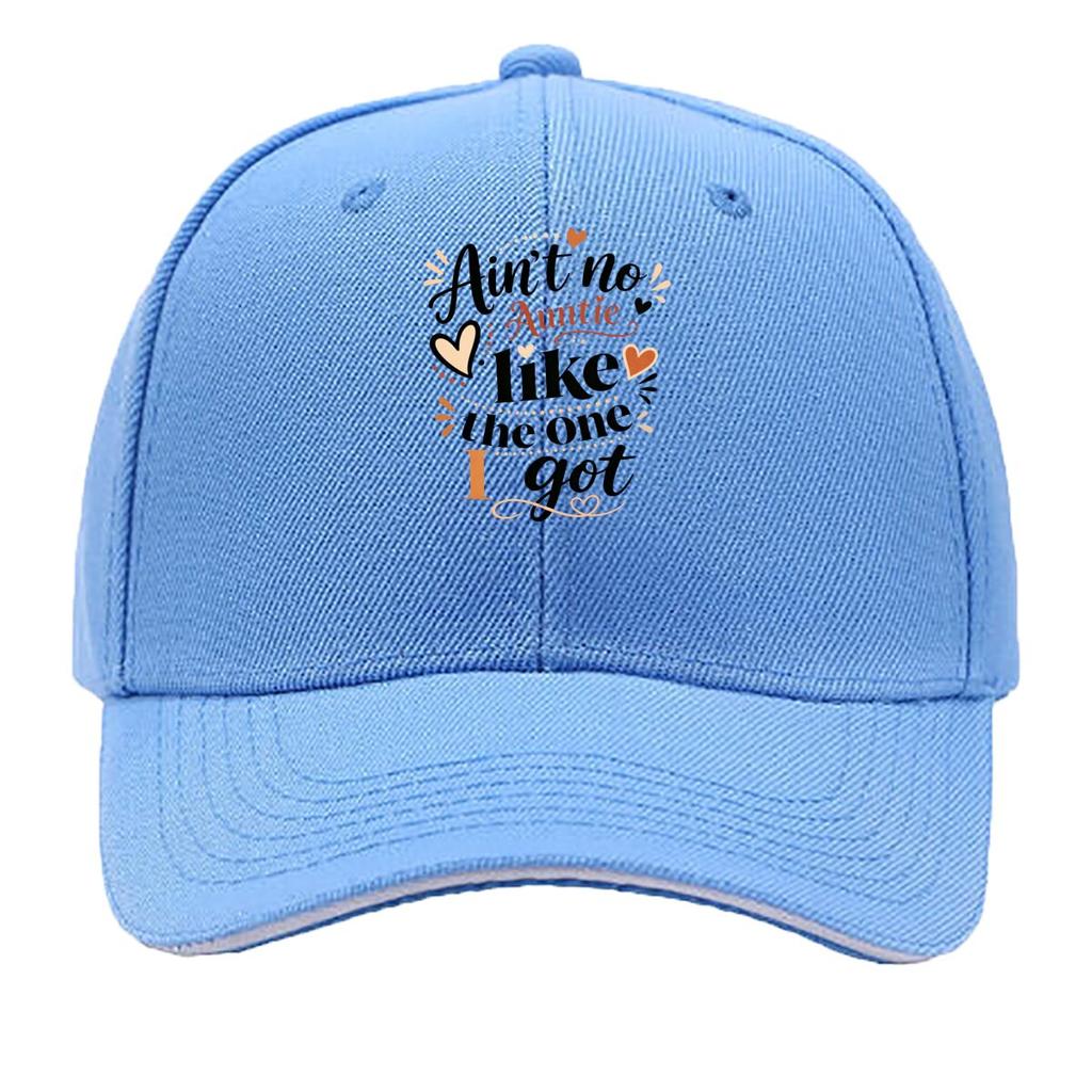 Beloved Auntie Quote Heart Typograph Sandwich Baseball Cap Sun Cap Outdoor Workouts Hat