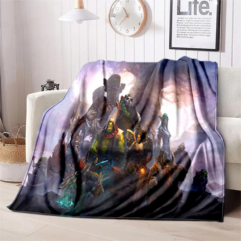 classic game World of Warcraft Frozen Throne blanket Soft and portable four season home bed, sofa blanket, office travel, lunch break, warm blanket Y4
