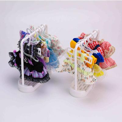 Mini Hanger Baby Clothes Rack for La Bubu Dolls Compact Clothing Hanger Shelf Doll Clothing Tidy Belt Multi-Functional Storage Display Rack