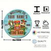 Personalized Round Retro Tin Sign 20x20cm Vintage Metal Plaque Bar Man Cave Home Wall Decor
