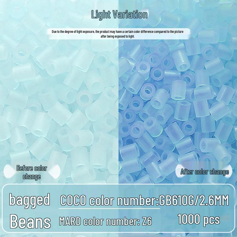 Clear Puzzled Beans Special Color Refill Pack, Black & White, 2.6mm Handmade DIY Fuse Beads Toy Set