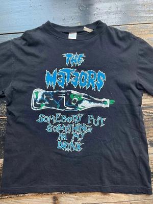 The Meteors Band Black Short Sleeve Unisex Cotton Shirt Reprint S5XL