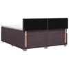 Box Spring Bed with Mattress Dark Brown 140 x 190 cm Fabric