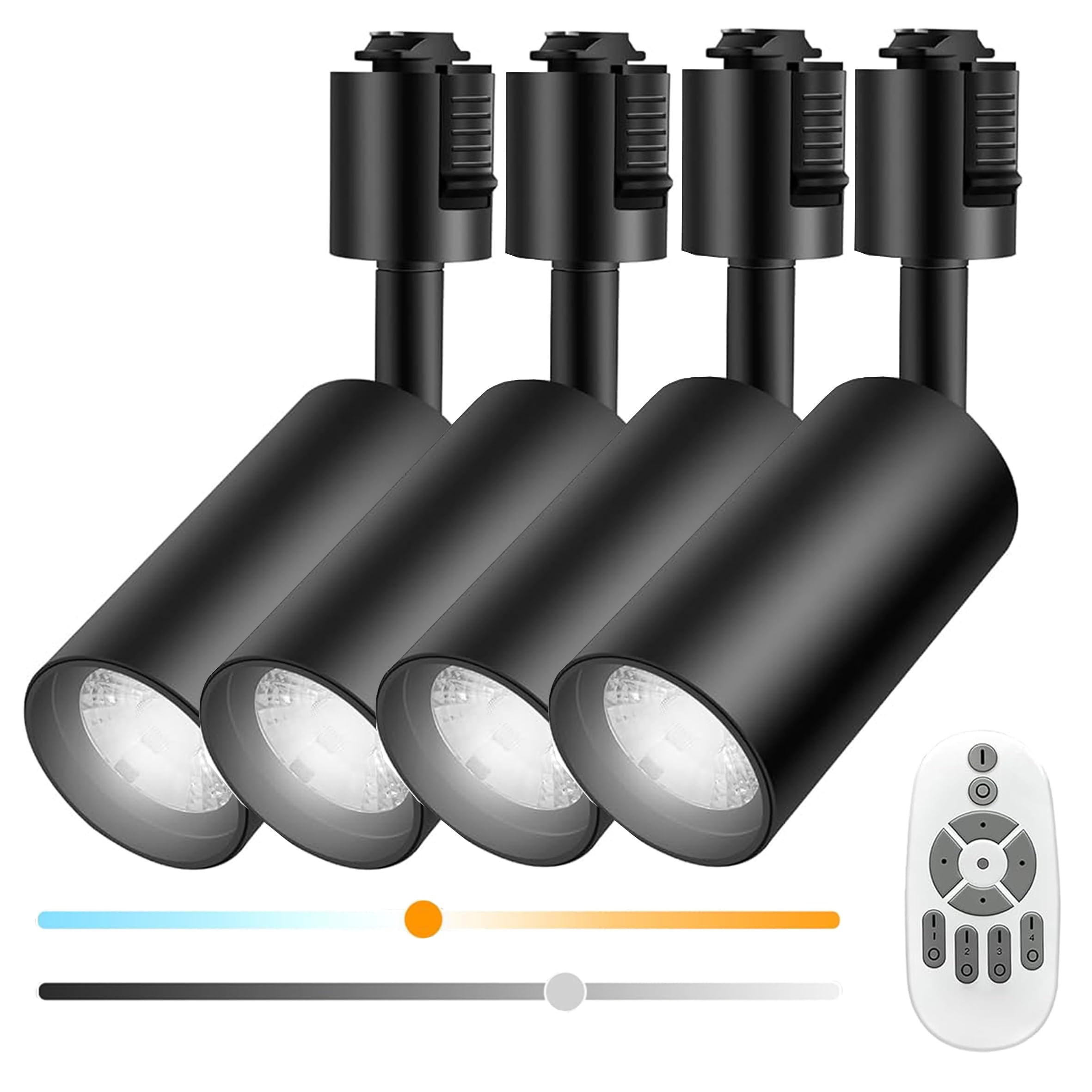 

10W Dimmable Spotlight with Remote Control, High Output of 1180lm (100W Equivalent), Integrated LED Lighting, COB LED Spotlight for Lighting Rails,