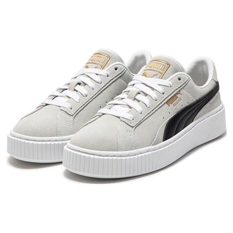 PUMA SuedePlatform 'White And Black' Women's 395225-02