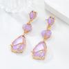 Bohemian Women Earrings Resin Vintage Geometry Piercing Hoop Jewelry Accessories
