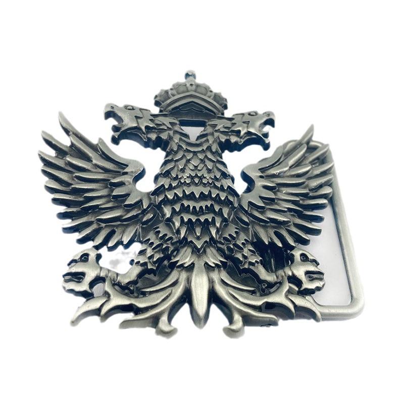 Double-Headed Eagle Leather Belt Buckle for Men & Women - Retro Style