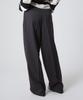 UNKNOWN PLANET Double-Pleat Wide Slacks Charcoal