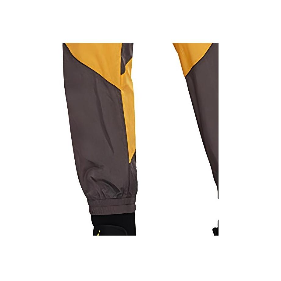 Nike Color Block Drawstring Cuffed Retro Sports Pants Women Bottoms Brown Yellow CV7804-041