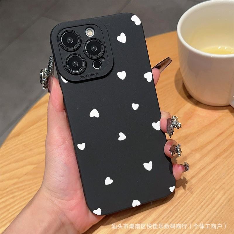 Personalized white love applies to iPhone11/12/13/14/15PROMAX Apple 16 all-inclusive mobile phone case