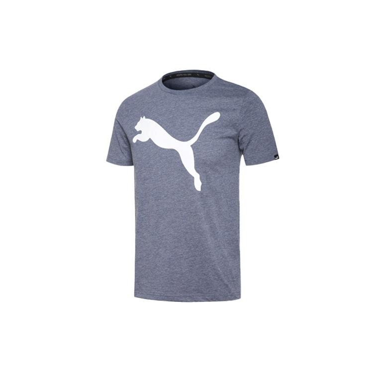 PUMA logo Large Printing Short Sleeve Blue Men s 593040-06 M