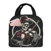 Skeleton Playing Violin Halloween Insulated Lunch Bag for Women Kids Leakproof Food Boxes Thermal Lunch Box Tote