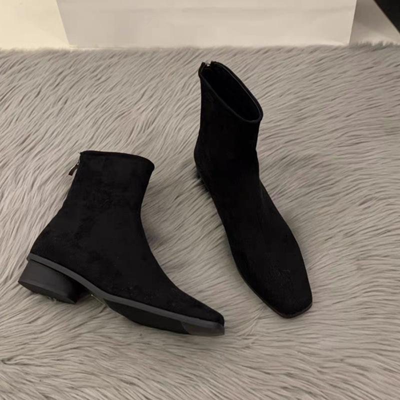 Damanstövletter Chunky Designer Mocka Skor Vinter Mode Chelsea Boots Ny Trend Gladiator Promenad Snö Mujer Stövlar
