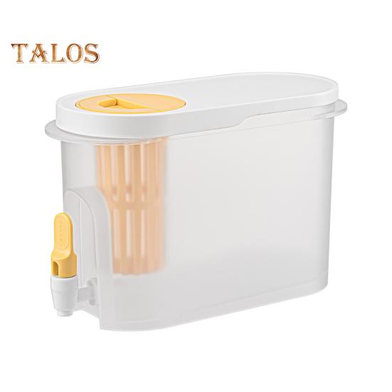 

3,9 л кран для бутылки с холодной водой, диспенсер для напитков в холодильнике с широким горлом, герметичный диспенсер для напитков для лимонада, чая со льдом, соков для горячих холодных напитков жёлтый