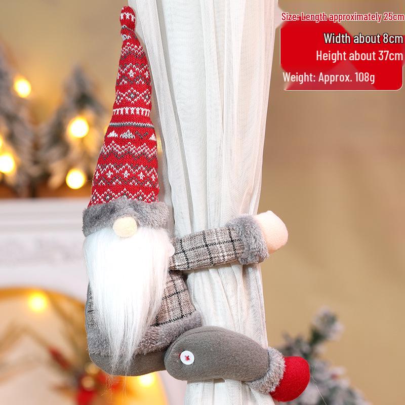 Kreativa julgardinsband: Snögubbe & Gammal Man Tecknade Prydnader