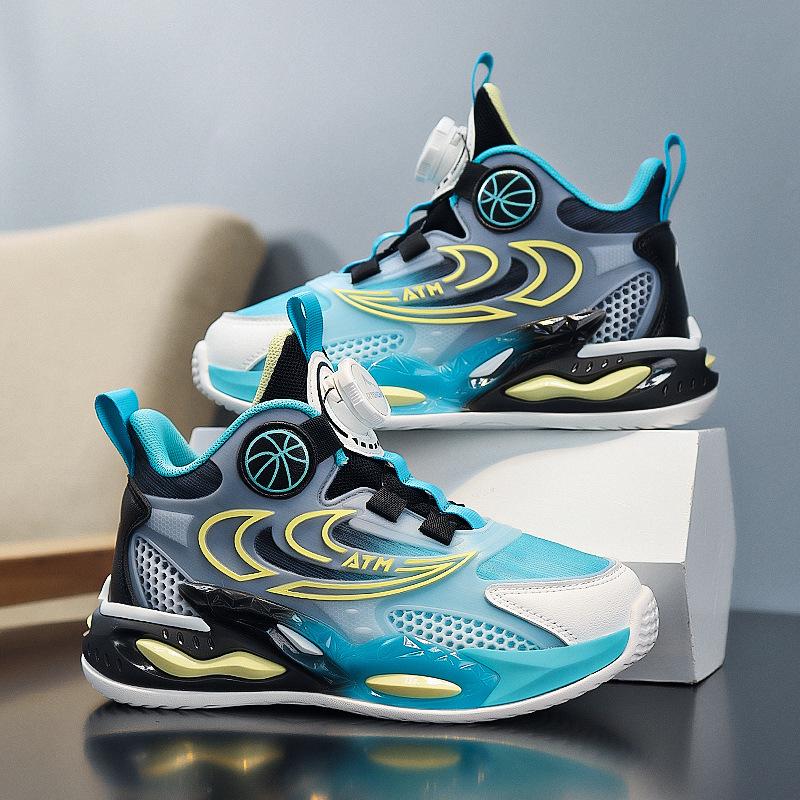 

Astro Boy Детские весенне-осенние сетчатые баскетбольные кроссовки для мальчиков с поворотной пряжкой, новые кроссовки для мальчиков, дышащие 41