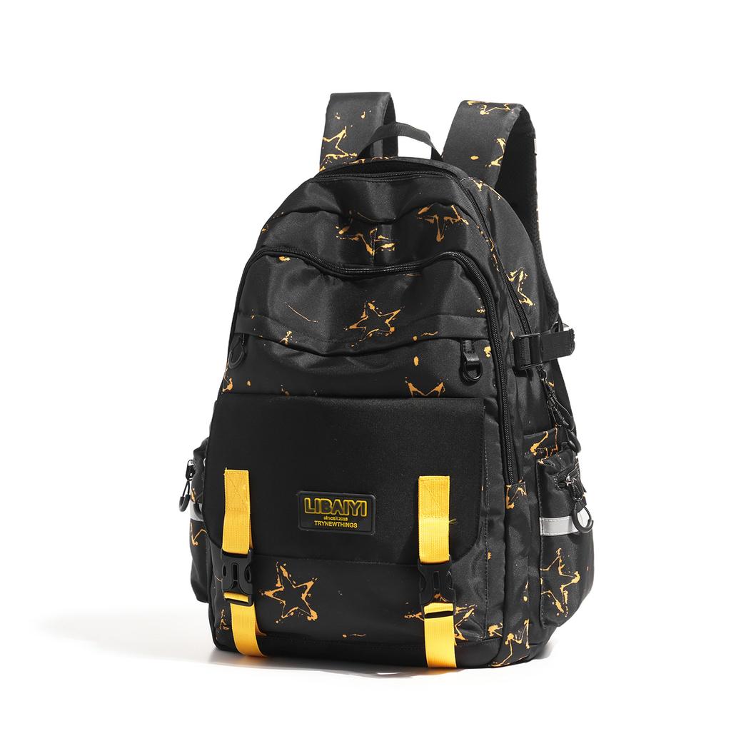 Schultasche Mittelschüler Schultasche weiblich Koreanische Version Sternenaufdruck High-School-Schüler Rucksack große Kapazität lässig einfach