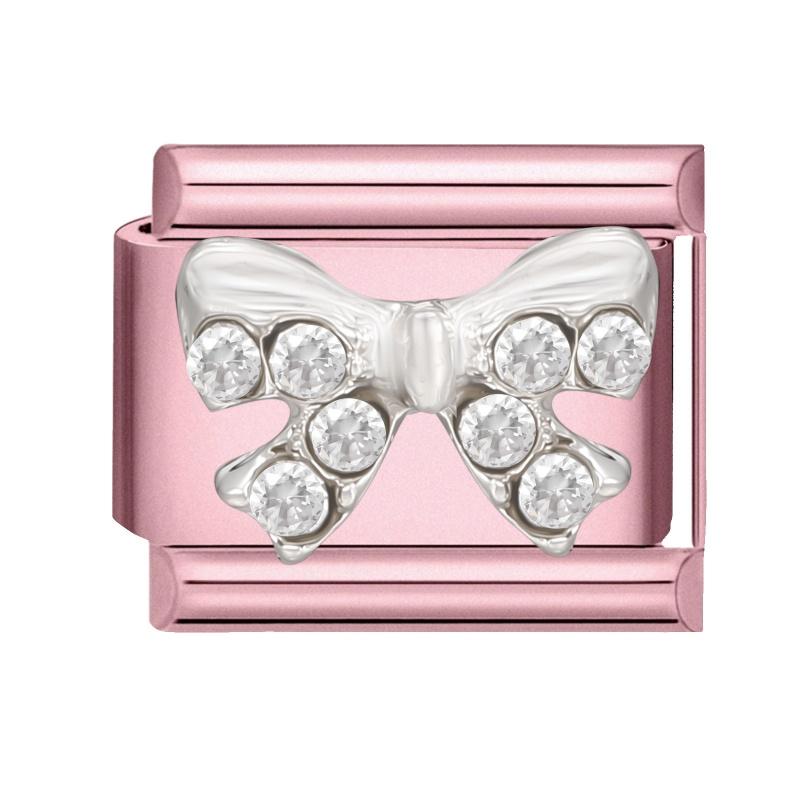 Cute Bow Knot Heart Moon Butterfly Star Candy Flower Italian Charm Links Fit 9MM Stainless Steel Bracelet Girls' DIY Making Gift
