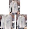 Modern Chinese Style Embroidered Long Sleeve Shirt With Polo Collar For Office Wear