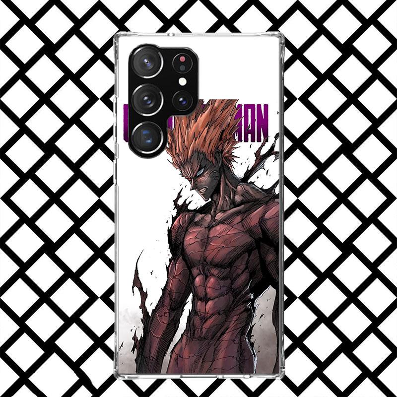 

One P-Punch-Man Garou Phone Case for Samsung Galaxy S26 S25 Edge S24 S23 Ultra S22 Plus S21 FE S20 + Soft Cover Print Fundas Gal Samsung S20 Ultra
