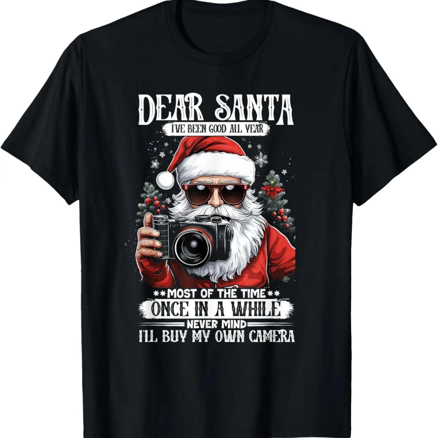 Santa Photographer Buy My Own Camera Photography Christmas T-Shirt S