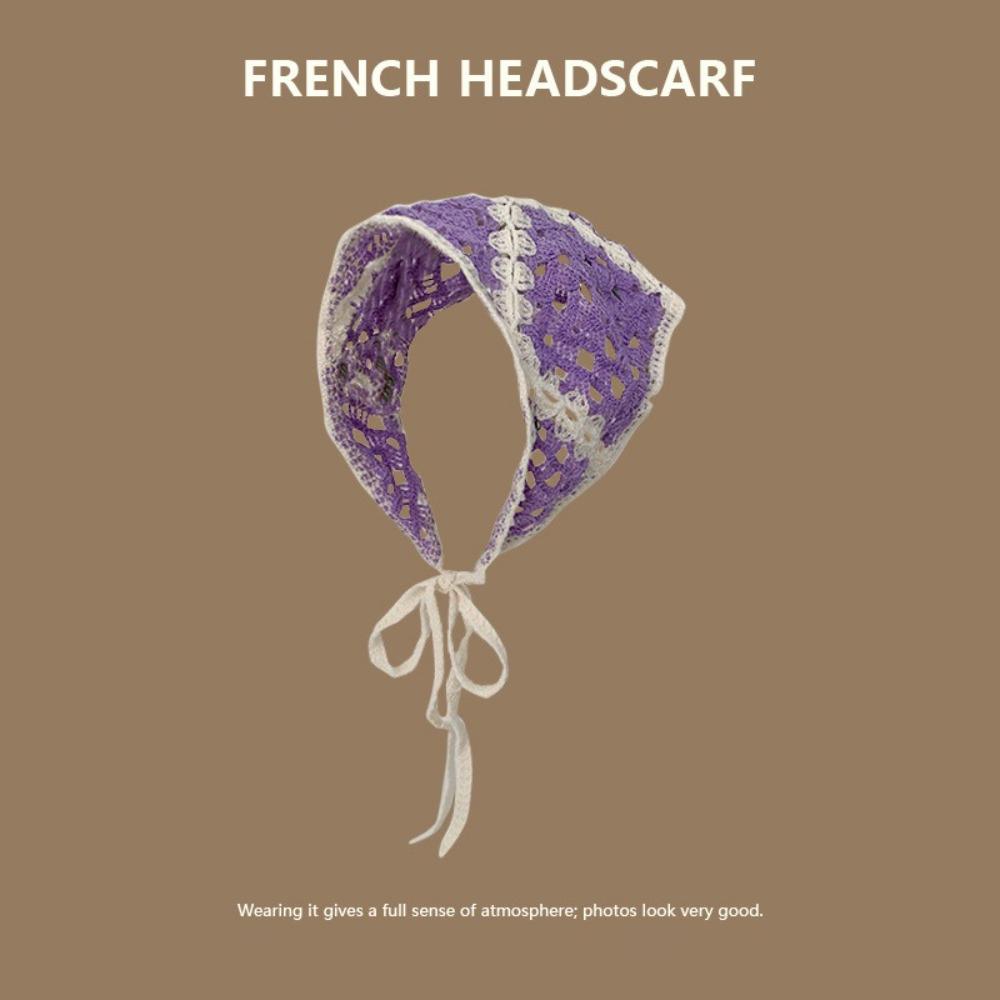 Sweet Triangle Headband Handmade Flower Headscarf New Beach Vacation Hair Access  Photo Props