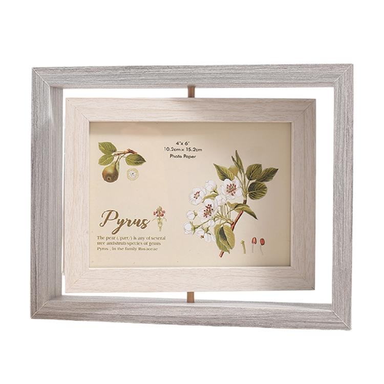360 Degree Photo Display Multiple Angles Display Double Sided 6 Inch Rotatable Photo Frame For Dynamic Wall Decorations