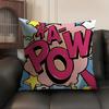 Classic Retro Artist R-Roy Lichtenstein Pillow Case Double-Sided Printing Short Plush Sofa Cushion Cover Bedroom Bedside Pillow
