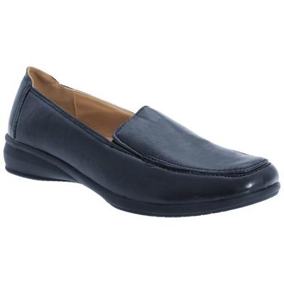 Womens/Ladies Leather Like Twin Gusset Shoes