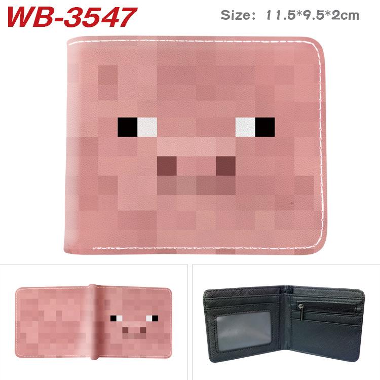 Virtual World Game Peripheral Wallet Cartoon Print Short Fold Card Holder Unisex 1pcs