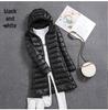 Women's Mid-Length Lightweight Down Jacket with Detachable Hood - 2024 Autumn/Winter Korean Style Plus Size Coat