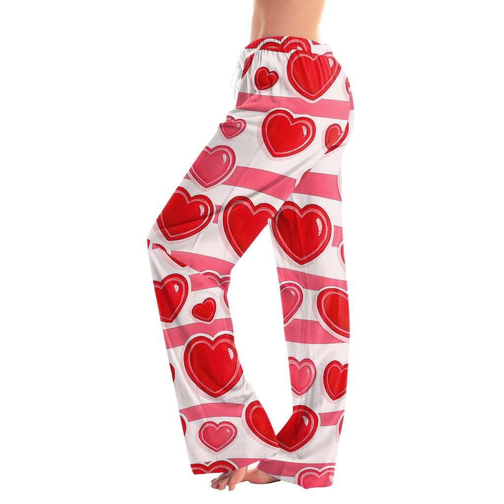 Women's Drawstring  Printed Casual Pants