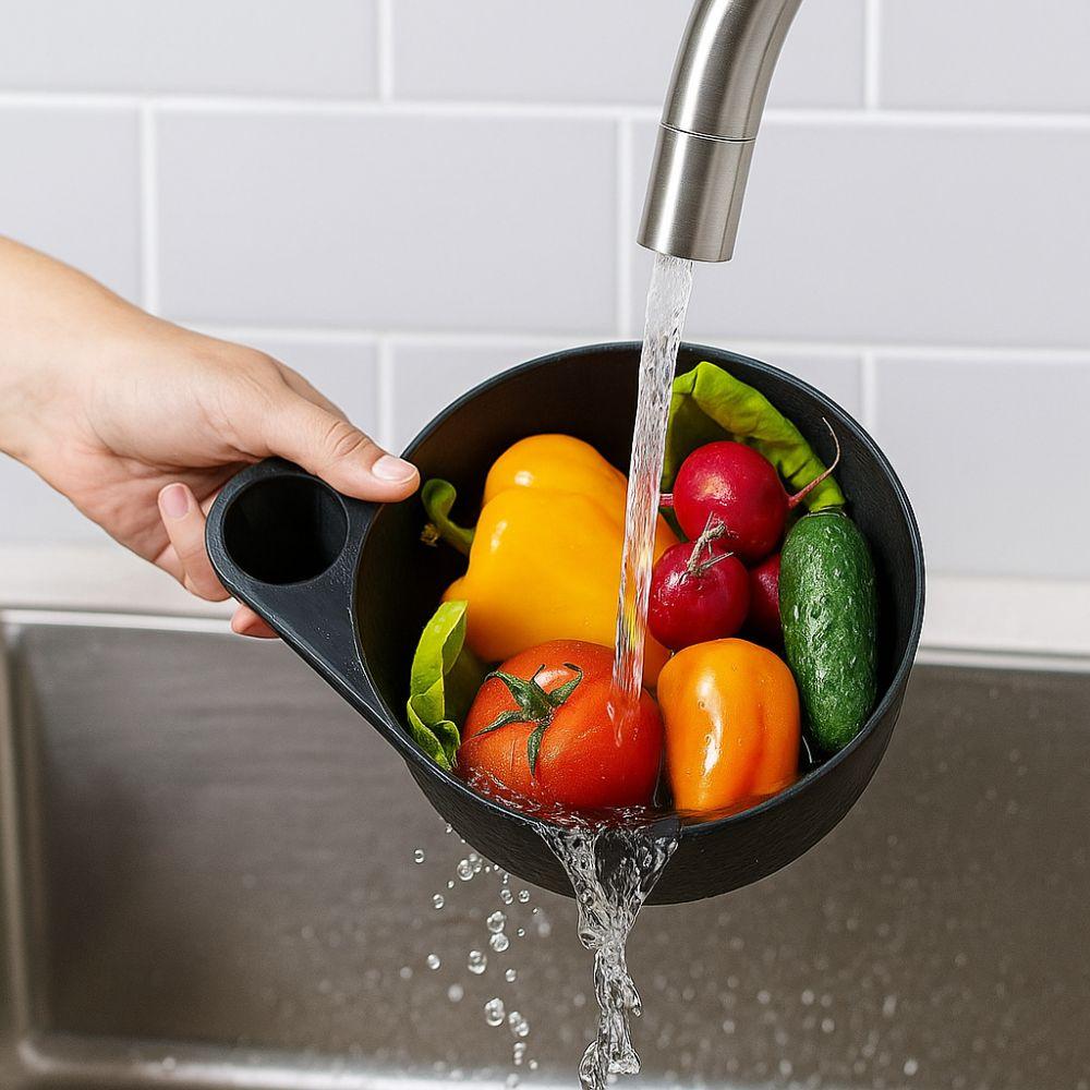 Automatic Cleaning Vegetable Washer Quick Prep Food Washing Spinner Drain Strainer Basket  Picnics