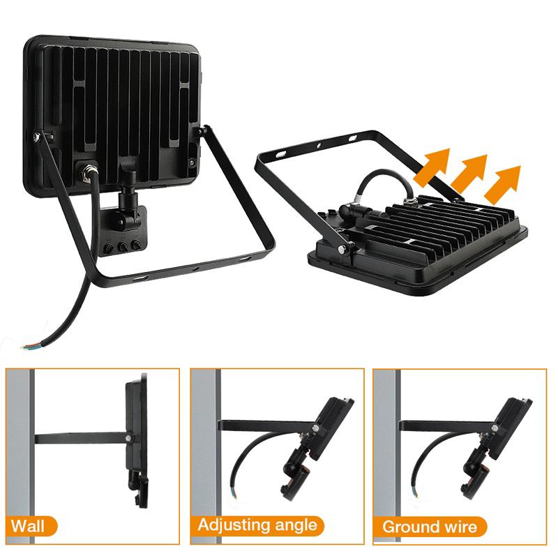 LED PIR Motion Sensor Floodlight Outdoor Wall Light White Light 100W 50W 30W 20W 10W IP66 Waterproof LED Spotlight For Garden