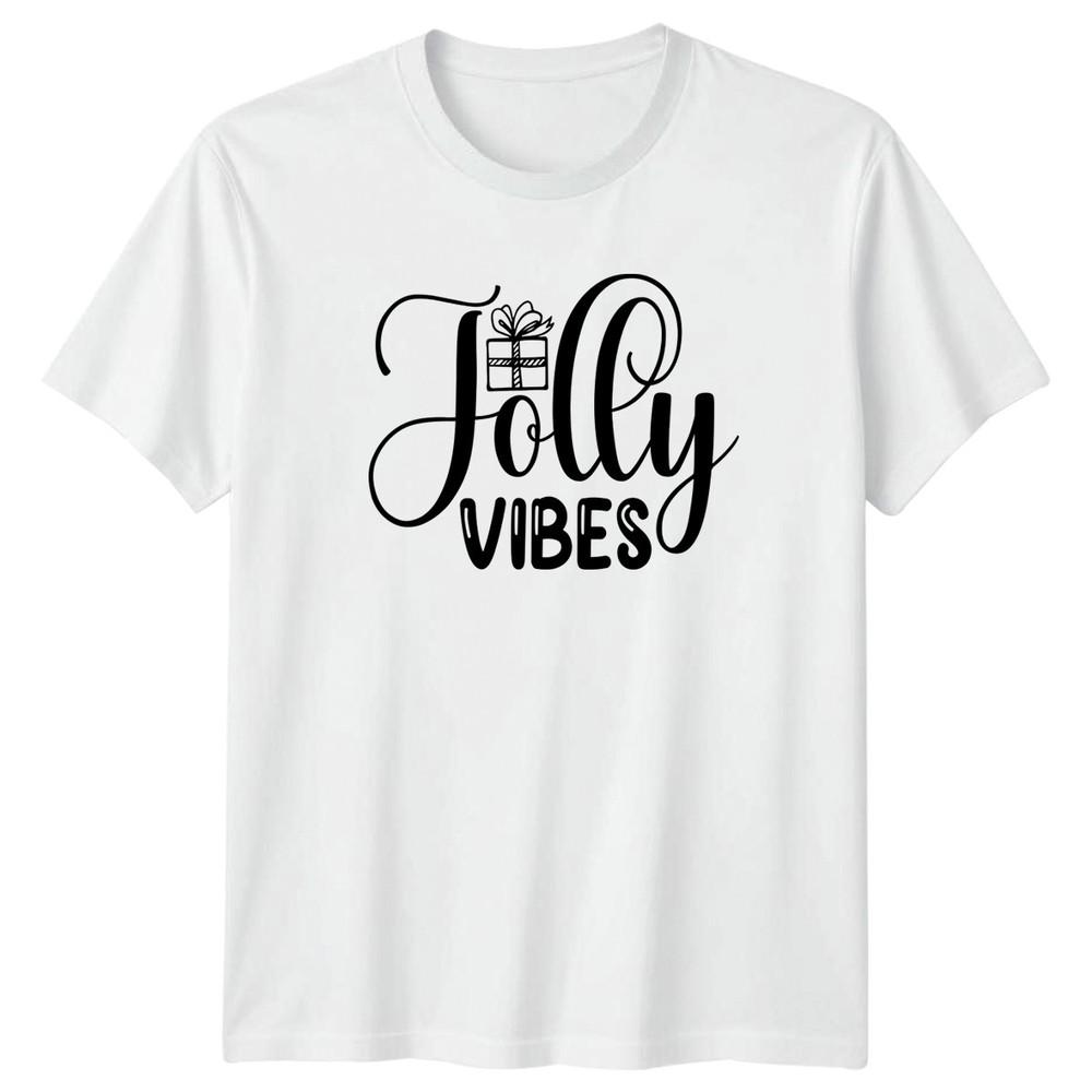 Jolly Vibes TShirt Festive Sayings Christmas Christmas Gift For Him And Her S