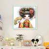 Kit de point de croix Art Broderie complète Fil de coton écologique 11CT Imprimé Geisha