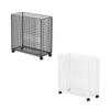 Mat Storage Cart Foldable Stand Space Saving with Wheels Organizer Basket for Home Bathroom