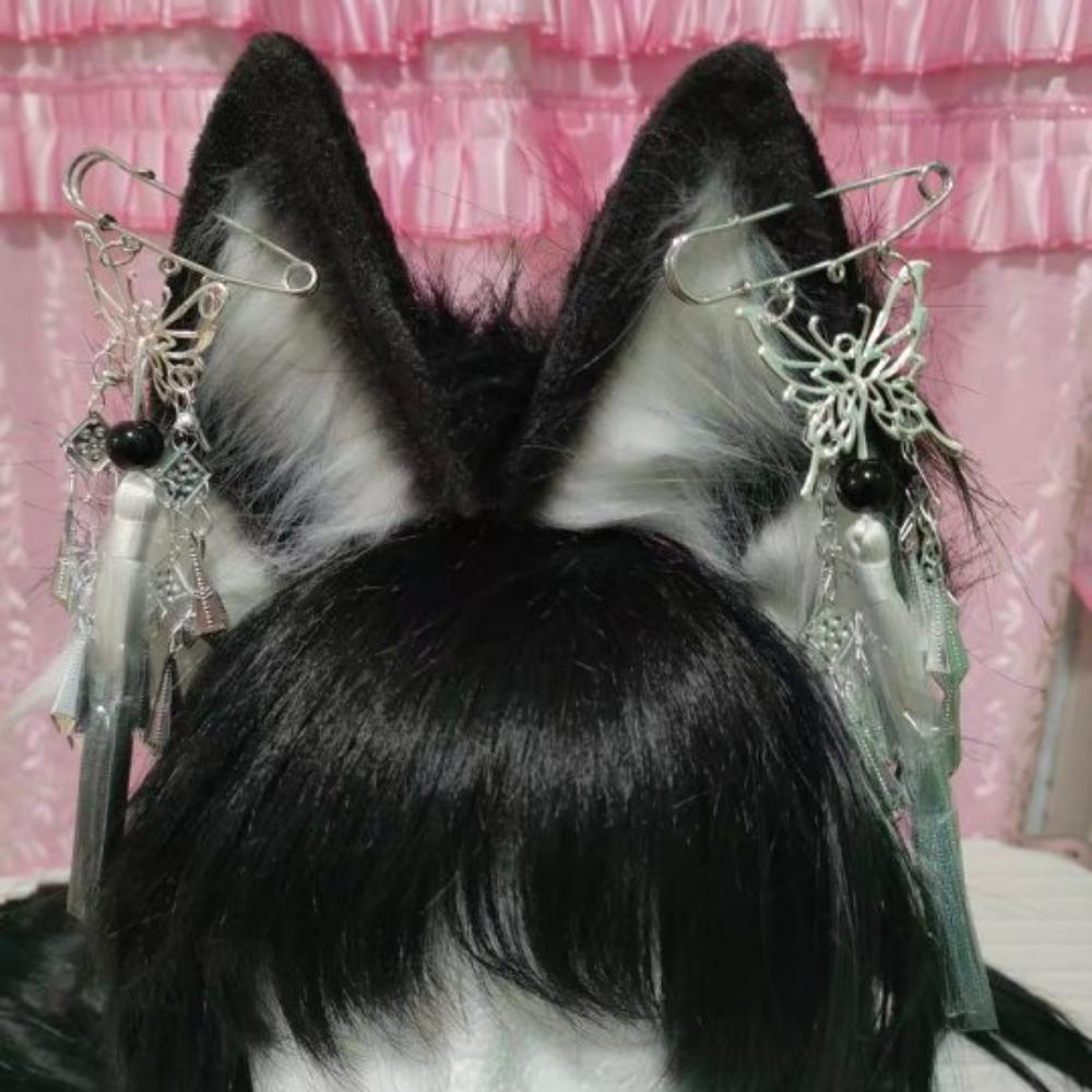 Animals Cat Ears Headband Lolita Furry Cosplay Headwear Cute Wolf Dog Hair Band  Student
