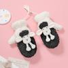 Fluffy Animal Mittens Plush Sheep Gloves with String Full Finger Mittens Winter Warm Mittens Cartoon Gloves for Women
