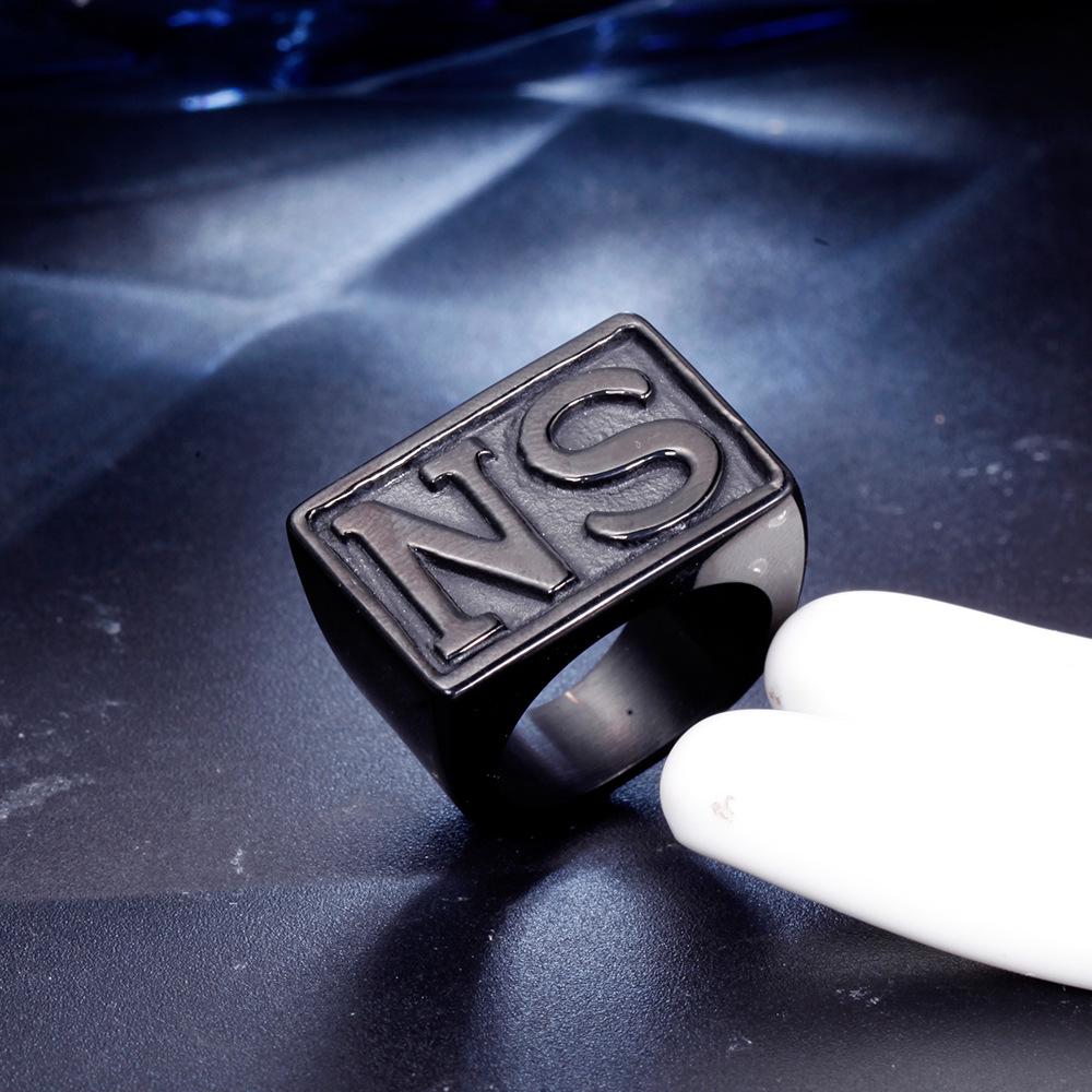 Anel Masculino Punk Coreano Caveira Retrô, Design Exagerado em Aço Titânio HFJ143