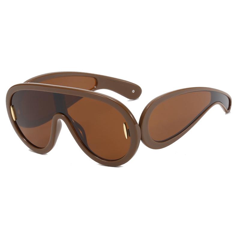 Big Frame One-Piece Sunglasses Sunglasses Futuristic Punk Hip Hop Outdoor Sunglasses