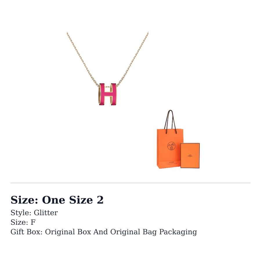 Hermes POP H Palladium Plated Necklaces Women's H147991F-S7