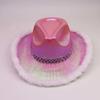 Halloween dress up hot sale shiny cowboy hat glitter diamond strip cowboy hat carnival hat